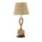 Brown Rope and Iron Rustic Table Lamp, 28" x 13" x 13"